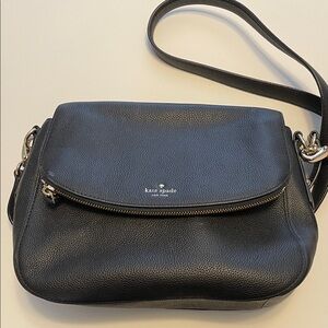 Kate Spade Black Pebbled Leather Crossbody Bag - Never Used